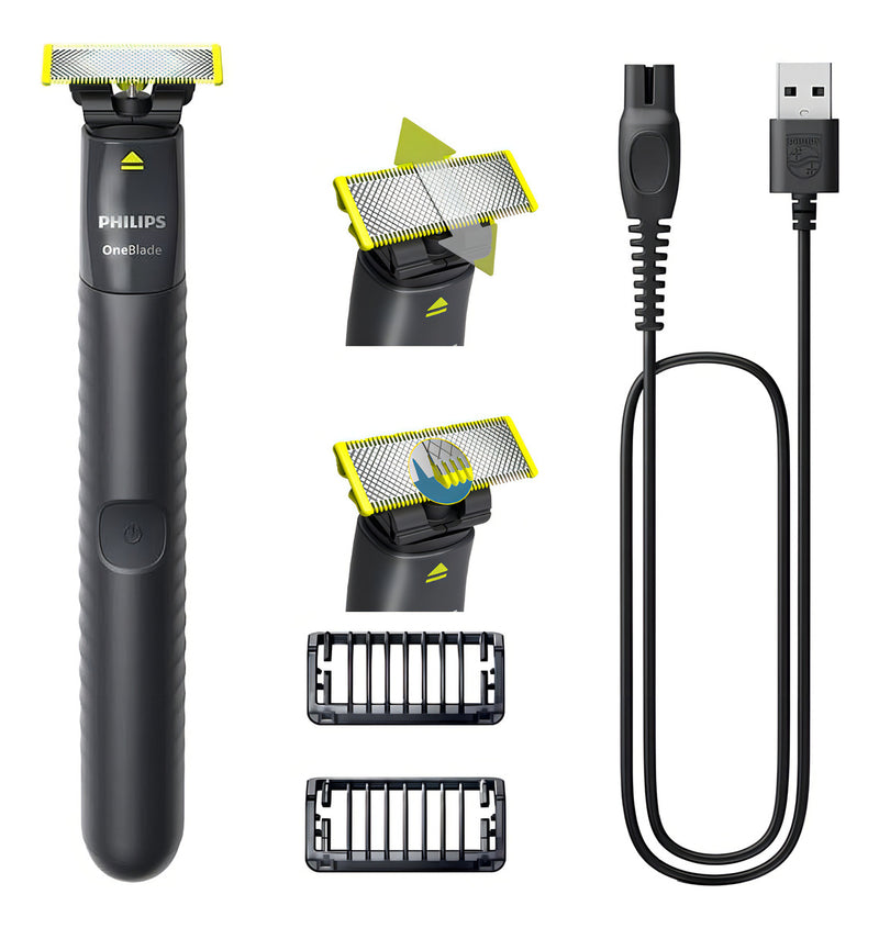 Aparador de Pelos Philips OneBlade QP1424/10 na Cor Cinza chumbo -