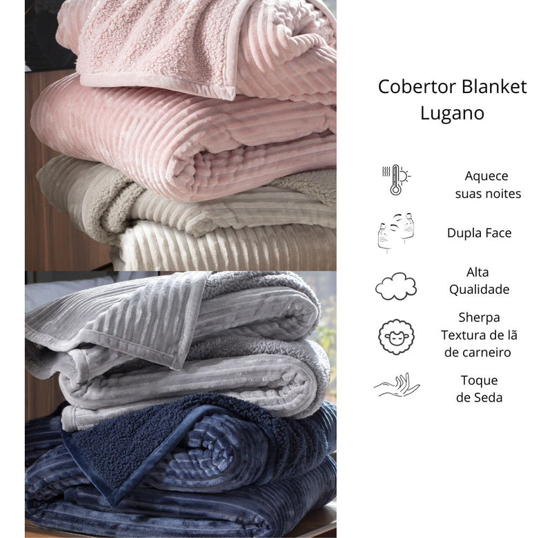 Cobertor Casal Kacyumara 1,80x2,20m Lugano Com Sherpa Cor Fend Lugano