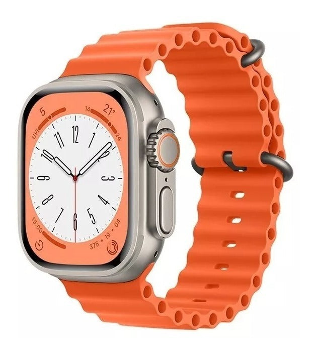Pulseira Oceano Para Apple Watch Ultra 49mm Cor Rosa-claro