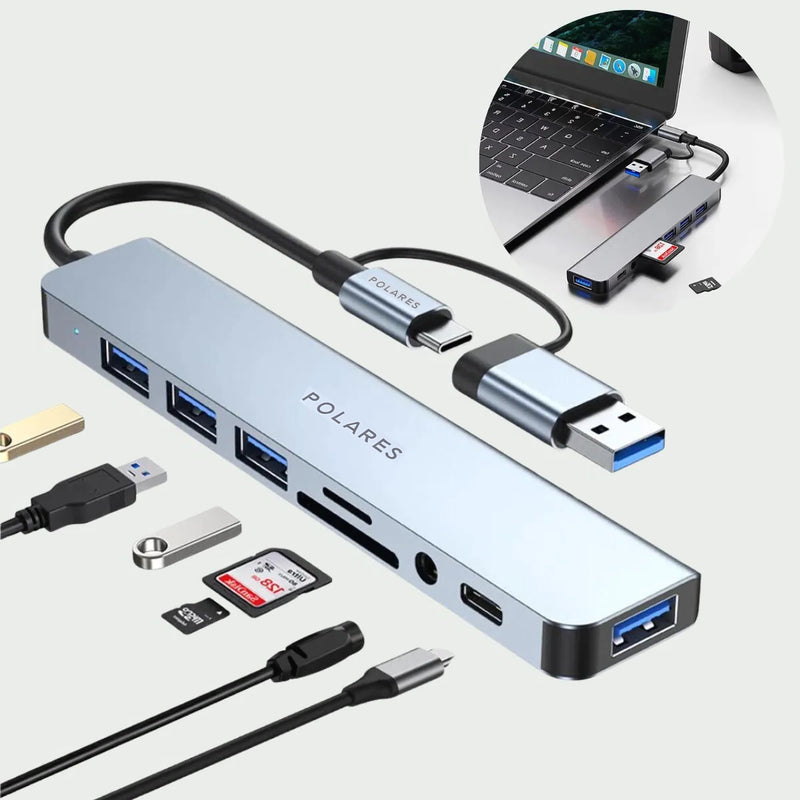 POLARES ZEN1 Adaptador Macbook Hub Usb-c Air M1 M2 Dex