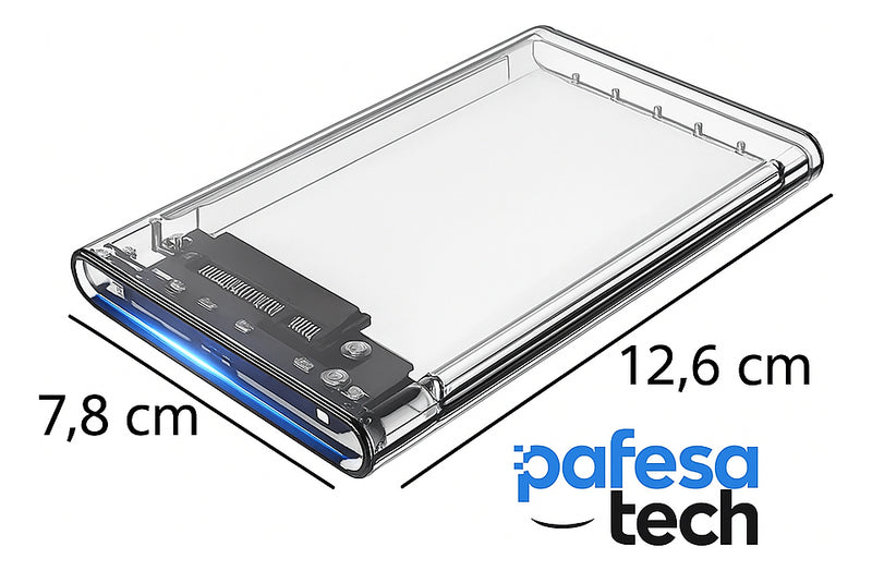 Case Externa Gaveta Para Hd Sata 2,5 Usb 3.0 Transparente Pafesa Tech Notebook Computador Pc Portátil Para Windows