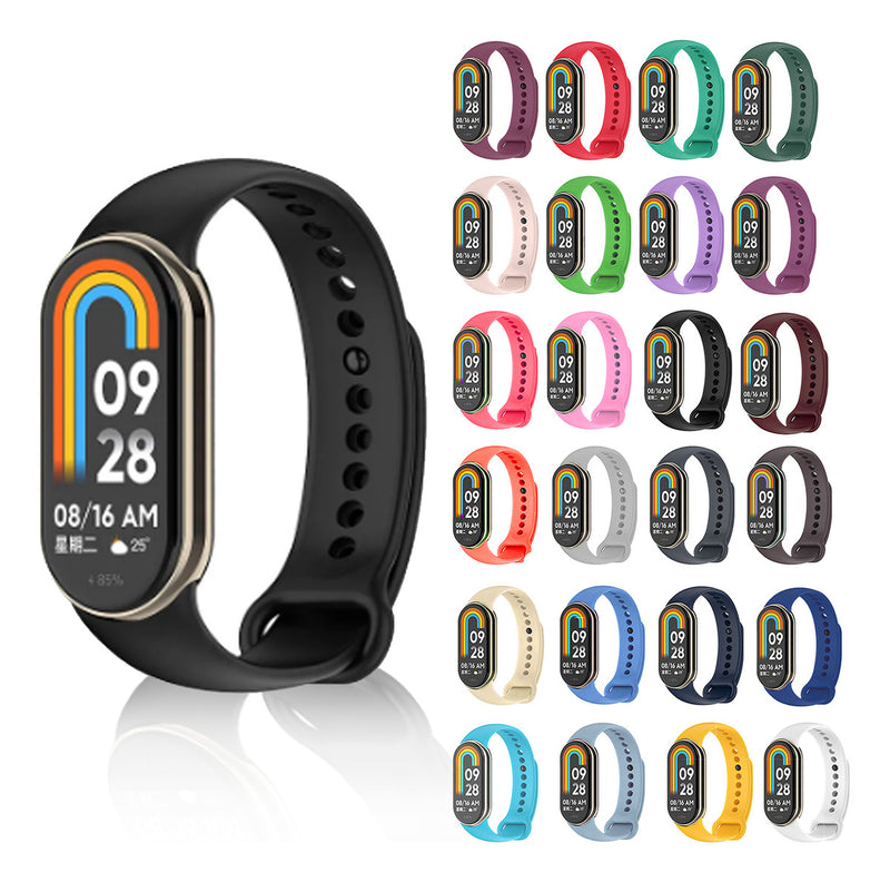 3x Pulseira Silicone Para Smartband Mi Band 9 Miband 9 Cor Preto/Preto/Preto Largura da pulseira 15 cm