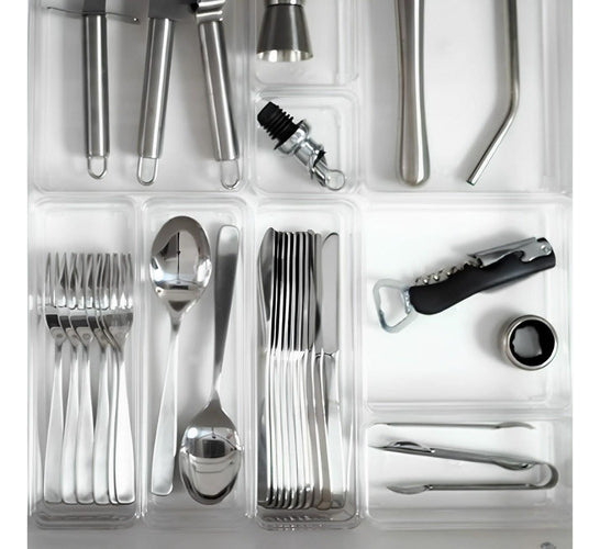 Organizador De Gaveta Cozinha Quarto Objetos Multiuso Clear