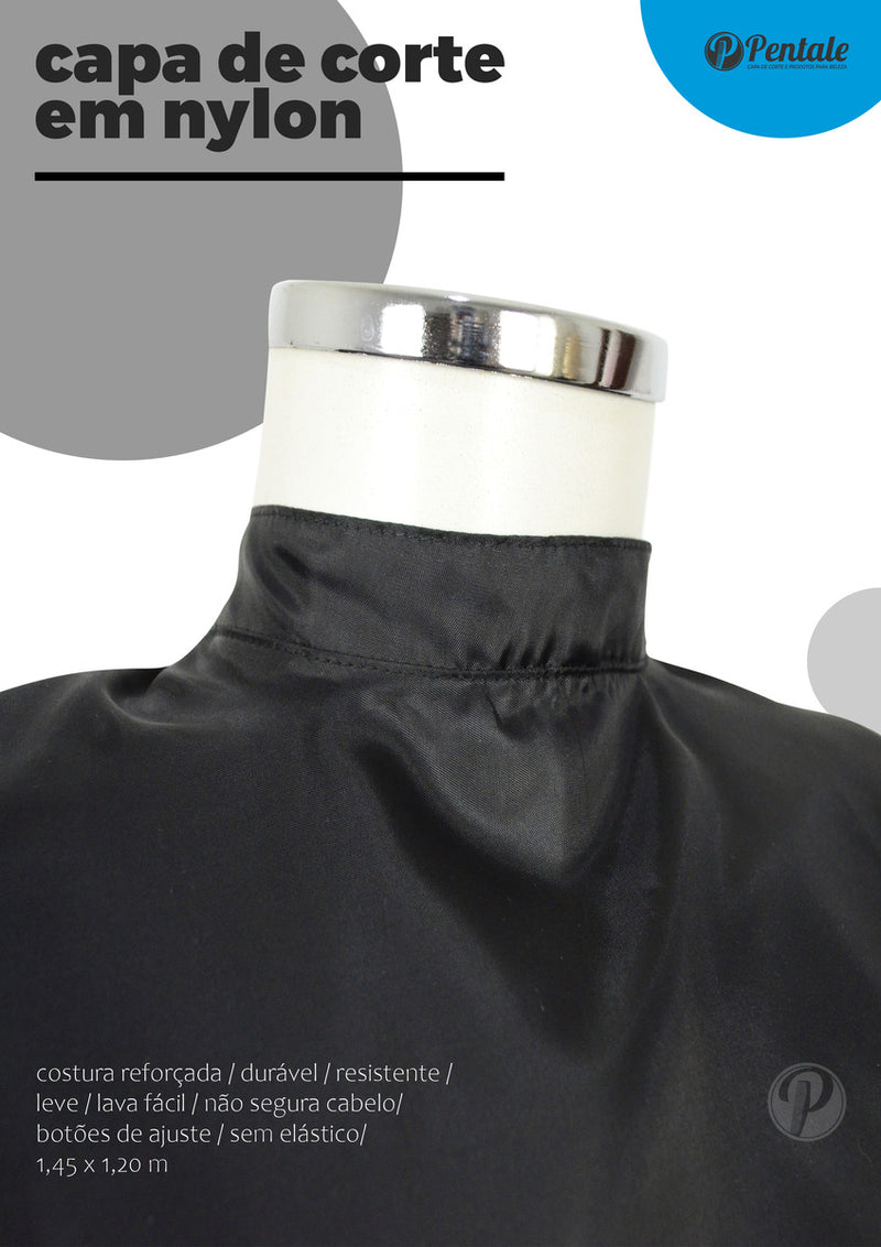 Capa De Corte Cabeleireiro / Barbearia Nylon Cor Azul