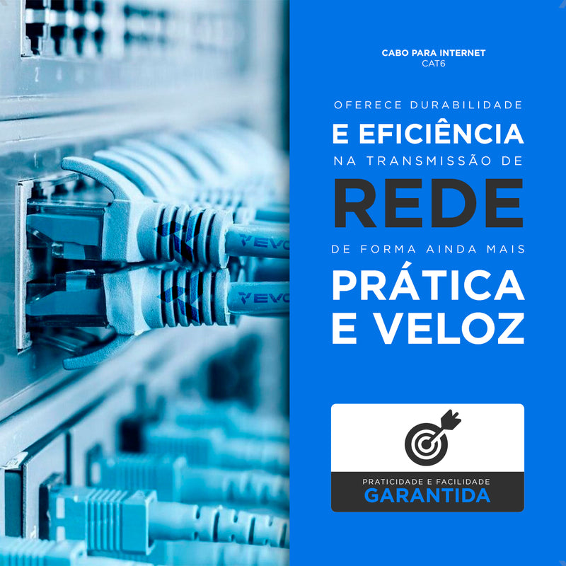 Cabo De Rede Internet 30m Cat6 Crimpado Giga Lan Ethernet