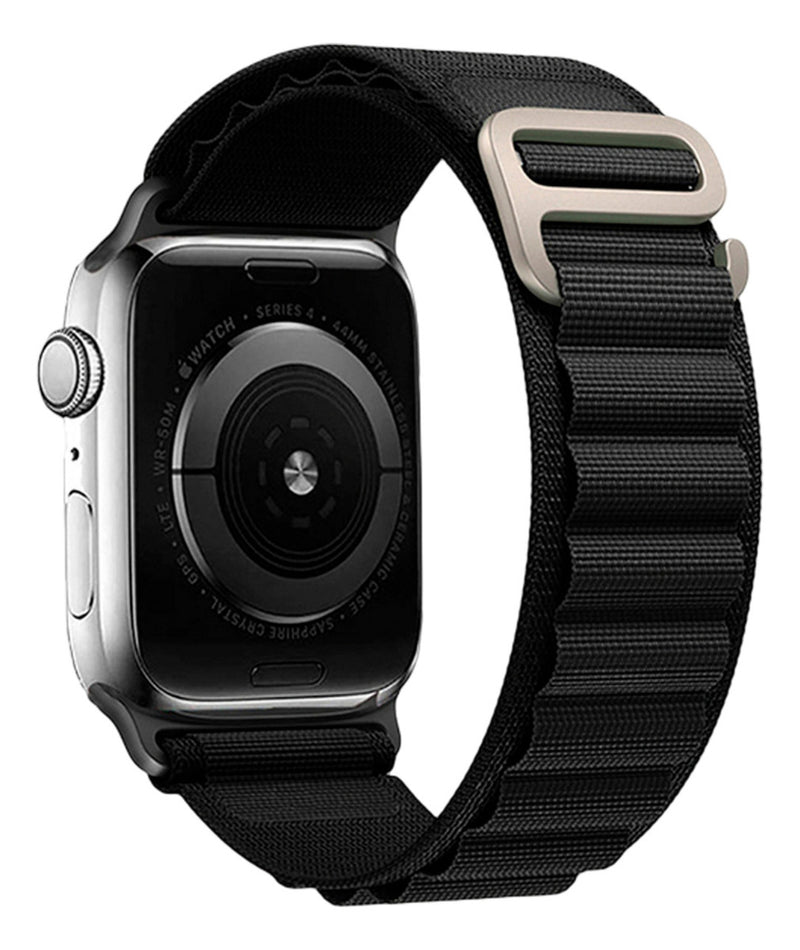 Pulseira Loop Para Watch Apple Ultra Alpine Alpinista Nylon Cor Laranja/Preto - 42mm 44mm 45mm 49mm