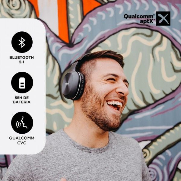 Fone de ouvido over-ear sem fio Edifier W800BT Plus preto