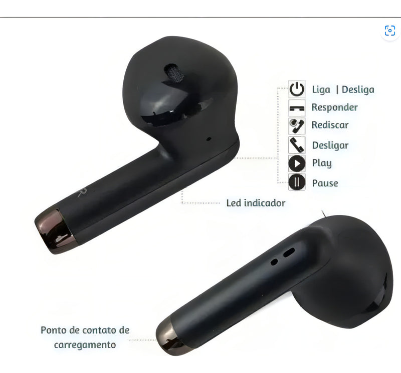 Fone De Ouvido Sem Fio Kaidi Tws Bluetooth 5.0 Touch Kd-771