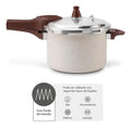 Brinox Pressure Panela de Pressão Revestimento Cerâmica Indução 4,2L cor Vanilla
