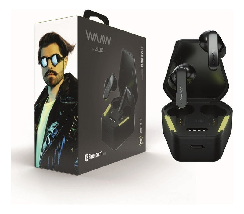 Fone de Ouvido Bluetooth WAAW by ALOK Energy 100EBG com Microfone e Modo Gamer