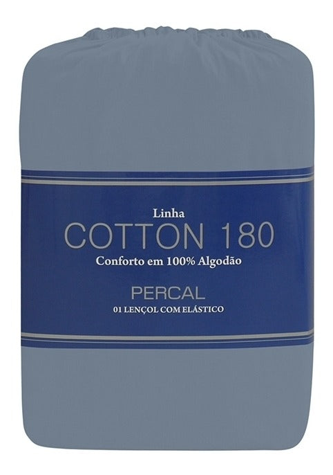 Lençol Zelo Percal 180 Com Elástico Queen - Branco Desenho do tecido Liso