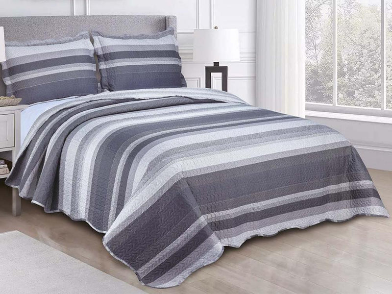 Kit Cobre Leito Colcha Queen Patchwork Evolution Dupla Face 3 pçs Camesa