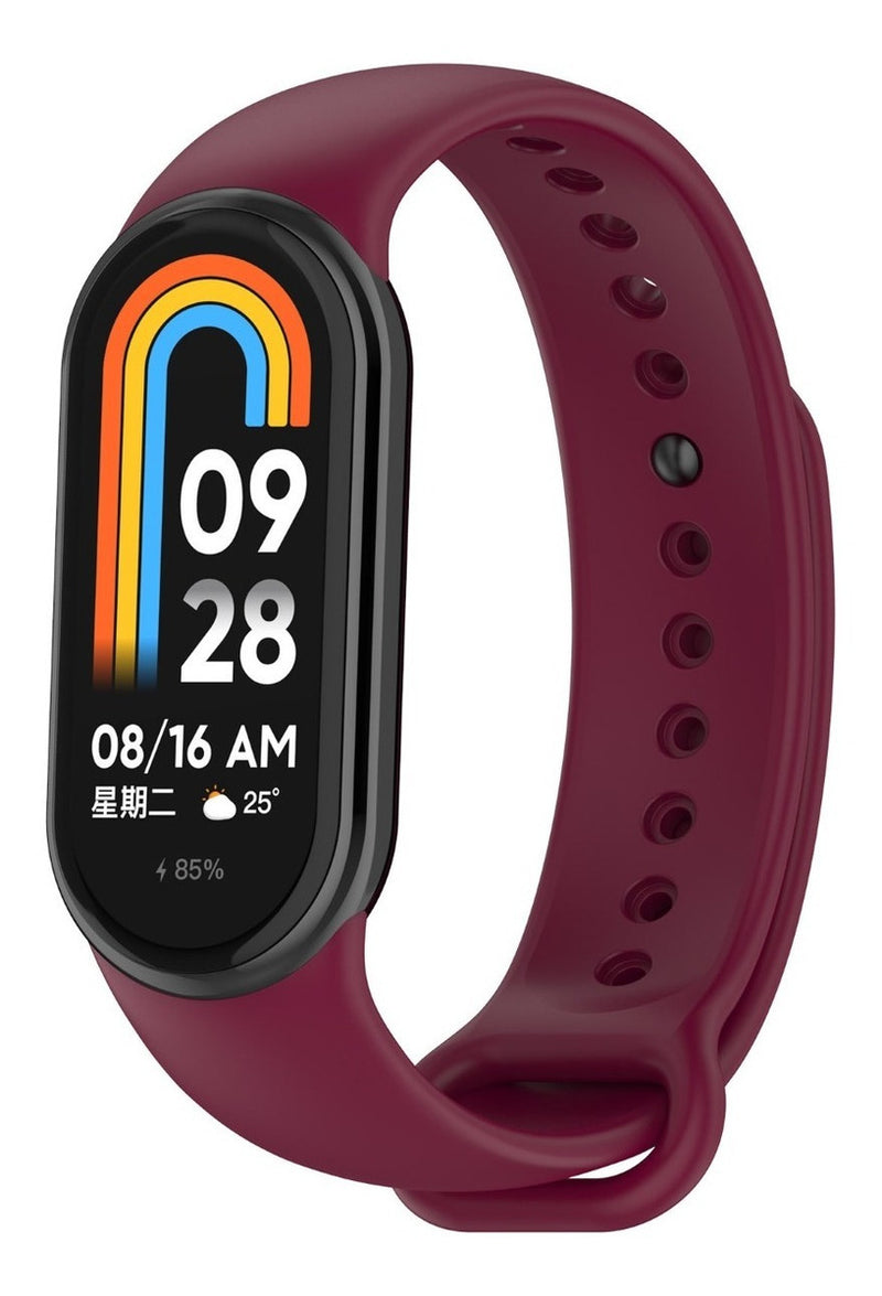 Pulseira Silicone Trava Metal Sport Compatível C/ Mi Band 8 Cor Vermelho
