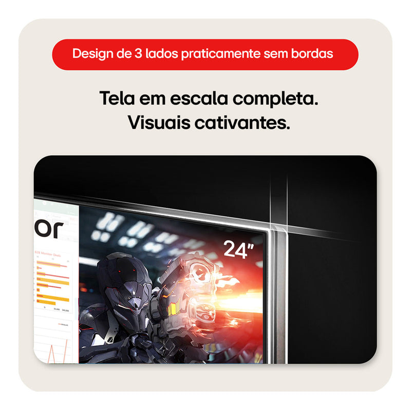 Monitor LG 24 Ips, Full Hd, 100hz, Hdmi, Ajuste De Inclinaç Cor Preto