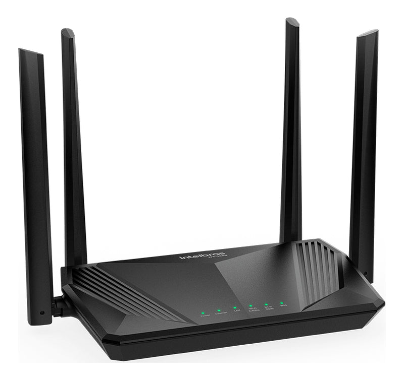 Roteador Wifi 6 Dual Band Mesh Gigabit 4 Antenas Intelbras W6-1500 Cor Preto
