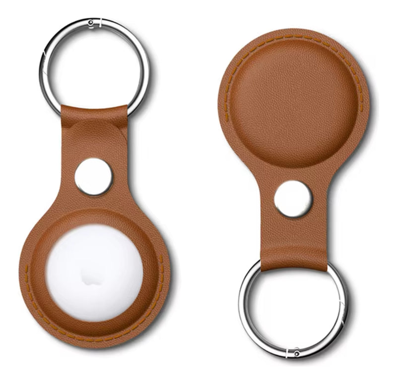 Capa Case De Couro Para Airtag Com Chaveiro Premium