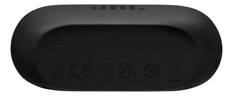 Fone De Ouvido Bluetooth Sem Fio Wave Buds 2 JBL JBLWBUDS2BLK Preto