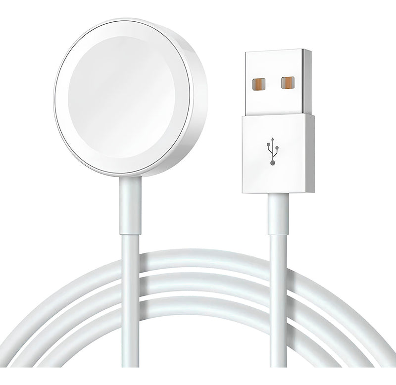 Carregador Compatível Com Apple Watch 2 3 4 5 6 7 8 Se... Cor Branco Usb