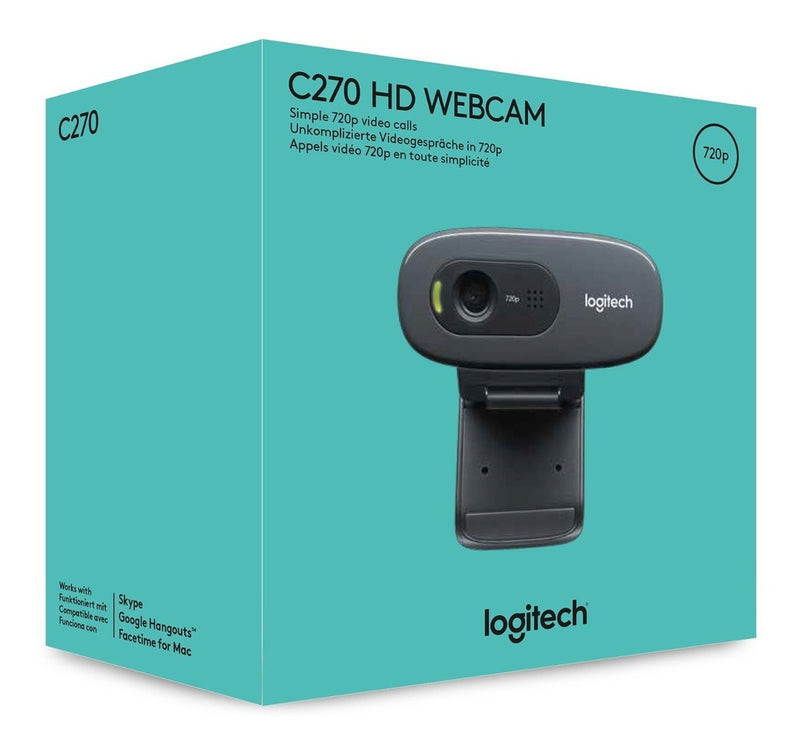 Webcam HD Logitech C270 com Microfone Embutido