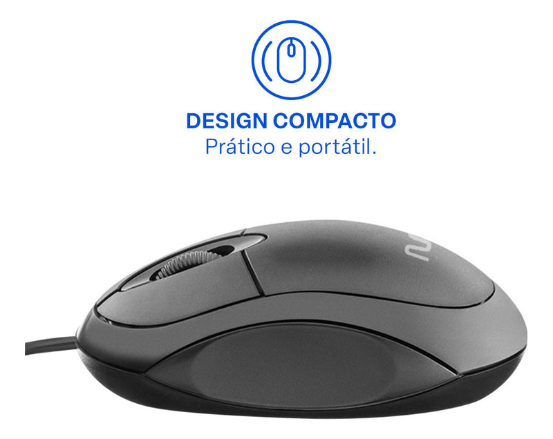 Mouse Classic Box Óptico Usb 1200dpi Preto Multilaser Mo300