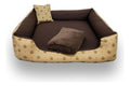 Cama Cachorro 70x70 Cama Pet Pra Cachorro Grande + Manta Cor Marrom De Coroinhas