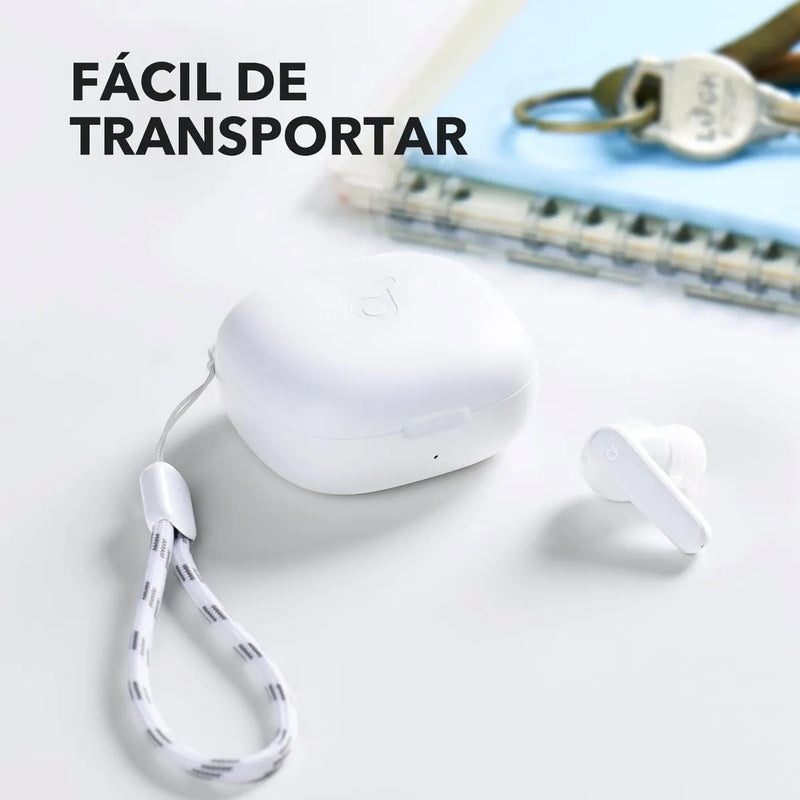Fone de Ouvido Soundcore P20i Bluetooth 5.3 Grave Potente Drivers 10mm 30h Bateria Carregamento Rápido App Personalização De Som Via App IPX5 2 Mics IA para Chamadas Claras Case Compacto Cor Azul