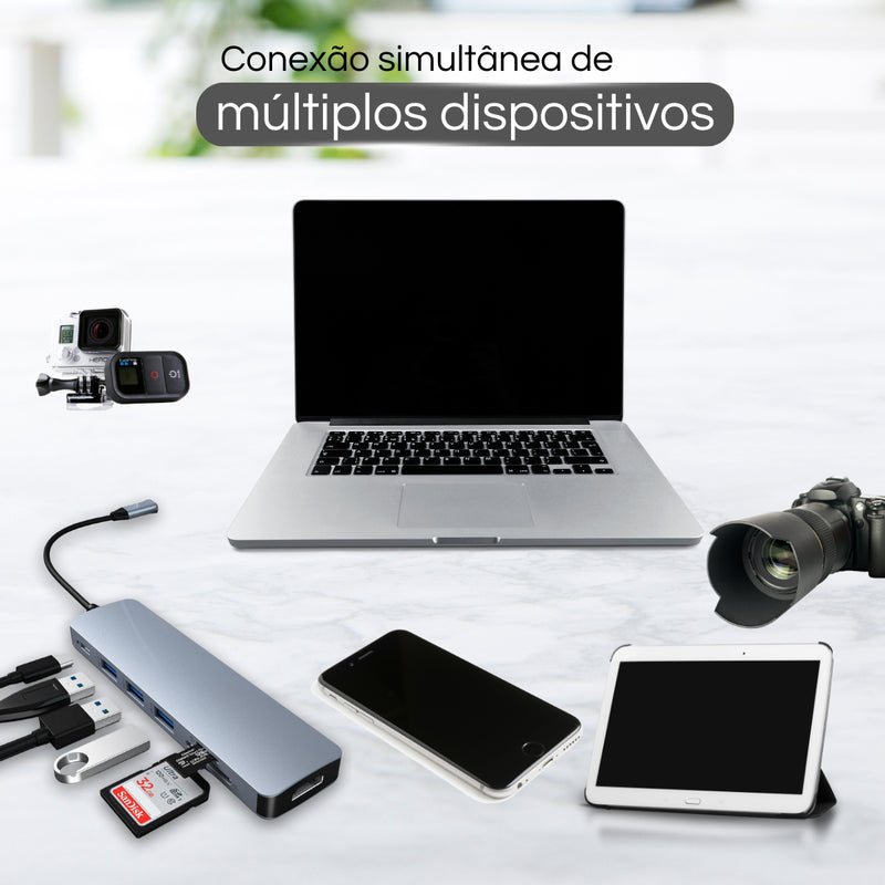 POLARES ZEN1 Adaptador Macbook Hub Usb-c Air M1 M2 Dex