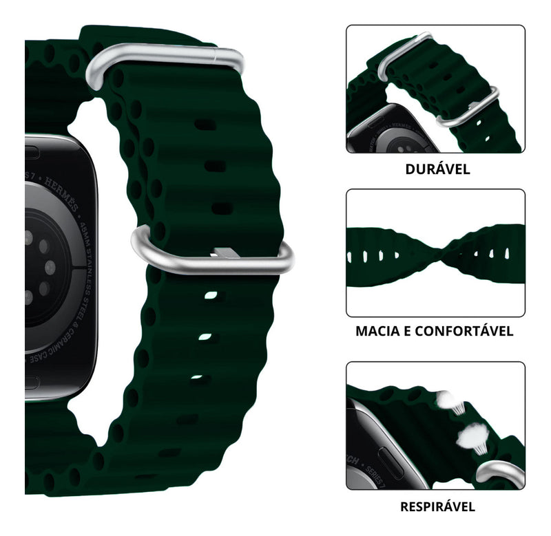 Pulseira Oceano Para Apple Watch Ultra 49mm Cor Lilás