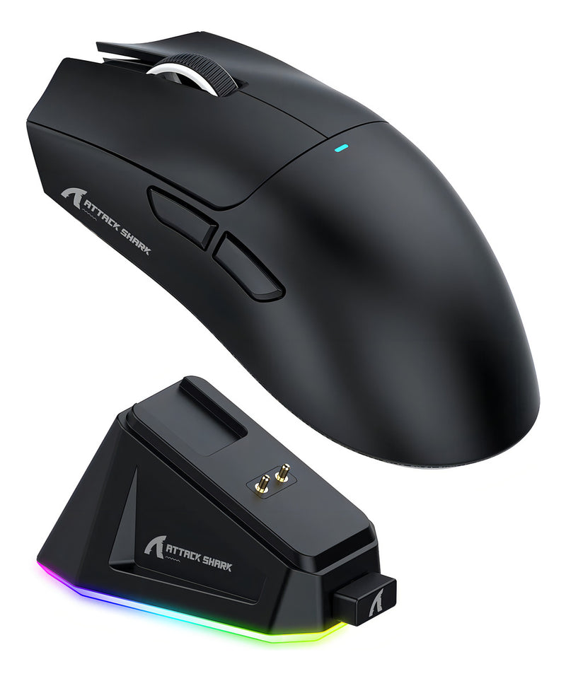 Mouse Gamer Attack Shark X11 Branco 22000 Dpi Usb Bluetooth Branco