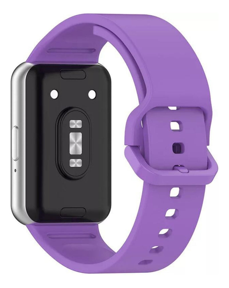 Pulseira Fecho Silicone Para Samsung Galaxy Fit 3 Sm-r390 Cor Nude Largura Da Pulseira 20 Mm