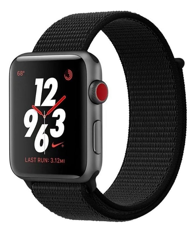 Baú do Viking pulseira Nylon Loop rosa areia compatível com Apple Watch 38/40/41/42mm