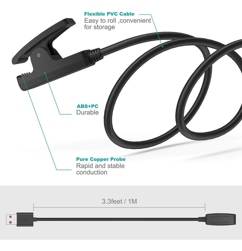 Carregador Para Garmin 235 645 Music 735xt 35 Vivomove Hr Cor Preto