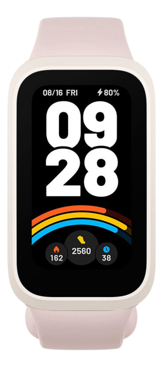 Pulseira 2em1 Protetora Para Xiaomi Smart Band 9 Active 1.47 Cor Rosa-claro