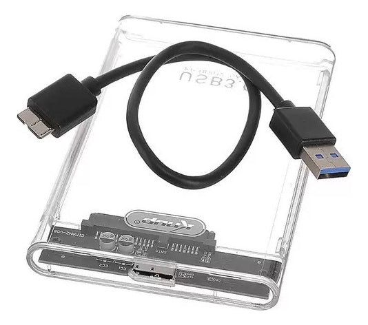 Case Externa Gaveta Para Hd Sata 2,5 Usb 3.0 Transparente Pafesa Tech Notebook Computador Pc Portátil Para Windows