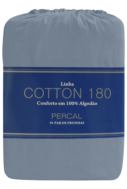 Par De Fronhas 0.50x0.70m Zelo Cotton 180 Índigo Liso