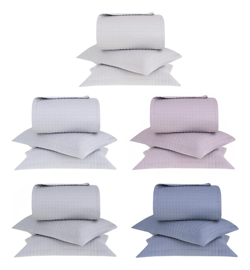 Kit Colcha Solteiro Buddemeyer Vision New Colors Branco 2pçs