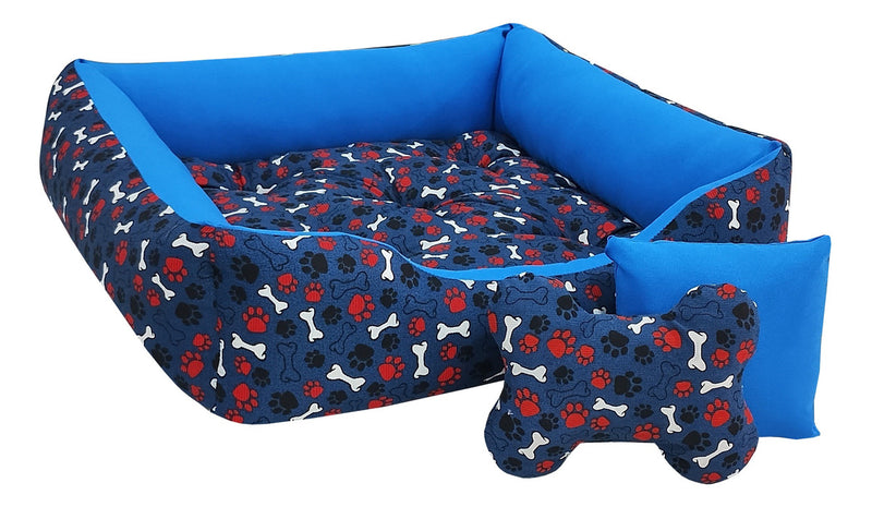 Cama Com Bordas Ana Pet Ibitinga Cor Preto/Vermelho