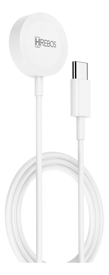 Cabo Carregador Usb-c Magnético Para Apple Watch 1 Ao 8 Cor Branco