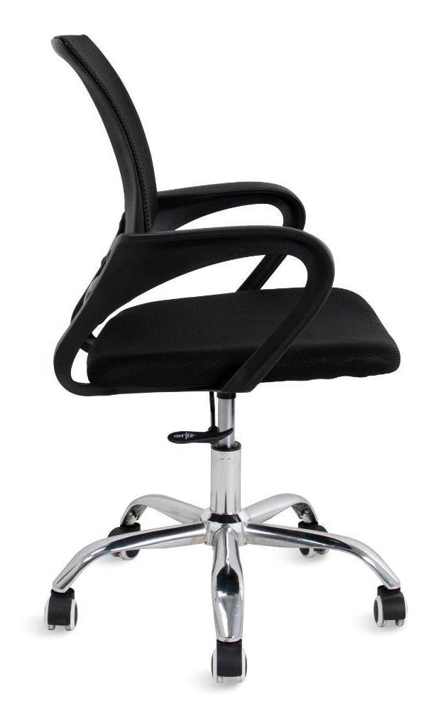 Cadeira de Escritório Pctop Office Fit 1001 9050 Ergonômica Preta com Estofado de Mesh y Tecido