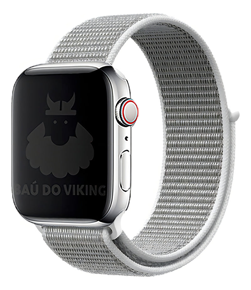 Baú do Viking pulseira Nylon Loop rosa areia compatível com Apple Watch 38/40/41/42mm