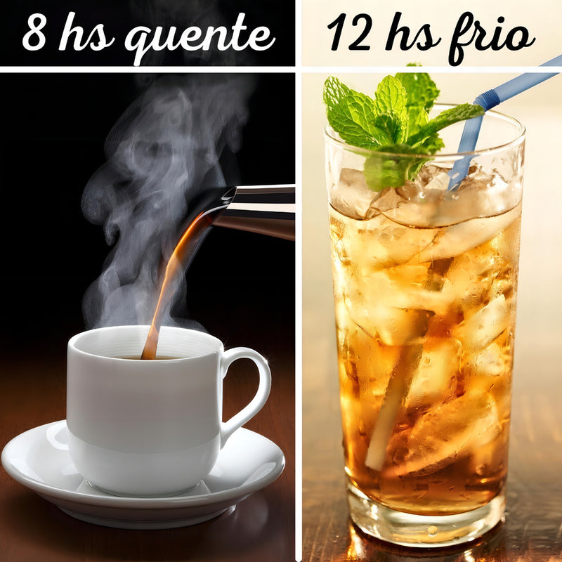 Garrafa térmica Unitermi de vidro 1L inoxidável