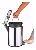 Lixeira Inox 5L com Pedal - Compacta, Higiênica e Resistente para Banheiro e Cozinha | Organize Seu Espaço.