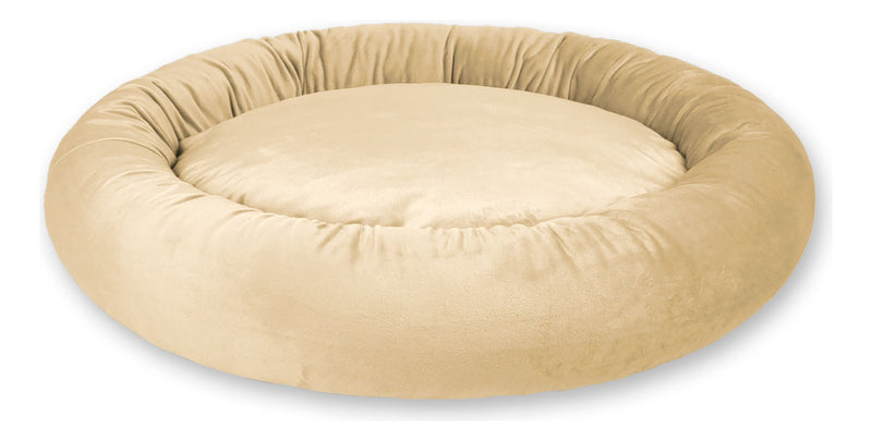 Cama Pet Luxo Cães Gatos Confortável Redonda Impermeável G Cor Marrom Desenho Liso