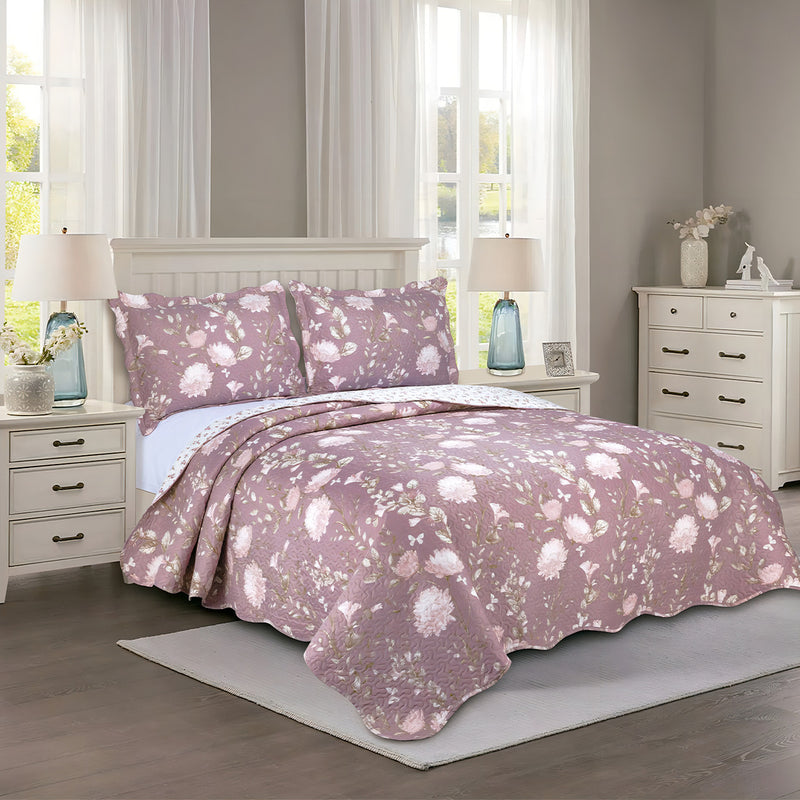 Kit Cobre Leito Colcha Queen Patchwork Evolution Dupla Face 3 pçs Camesa
