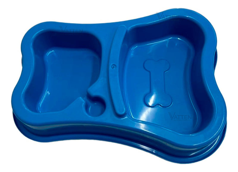 Bebedouro Comedouro Pet Comedor Duplo Ajustavel Água Cor Preto Não Se Aplica