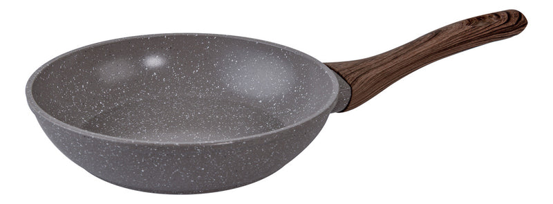 Jogo de panelas de cozinha Mimo Style Cook Fundo de Tripla Indução com 10 peças de alumínio marmol vanila