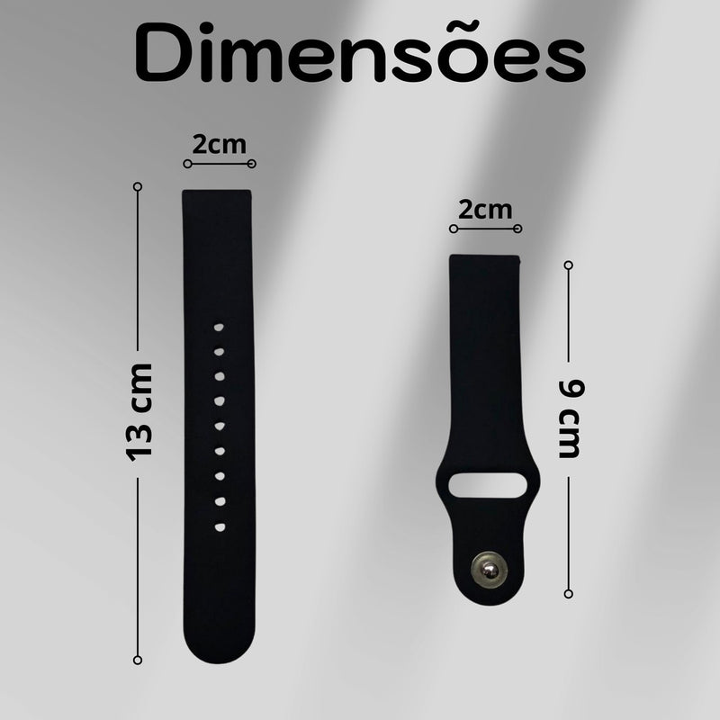 Pulseira Borracha 20mm Amazfit Gts 2 3 4 Mini Galaxy Active Cor Verde Largura 20 mm