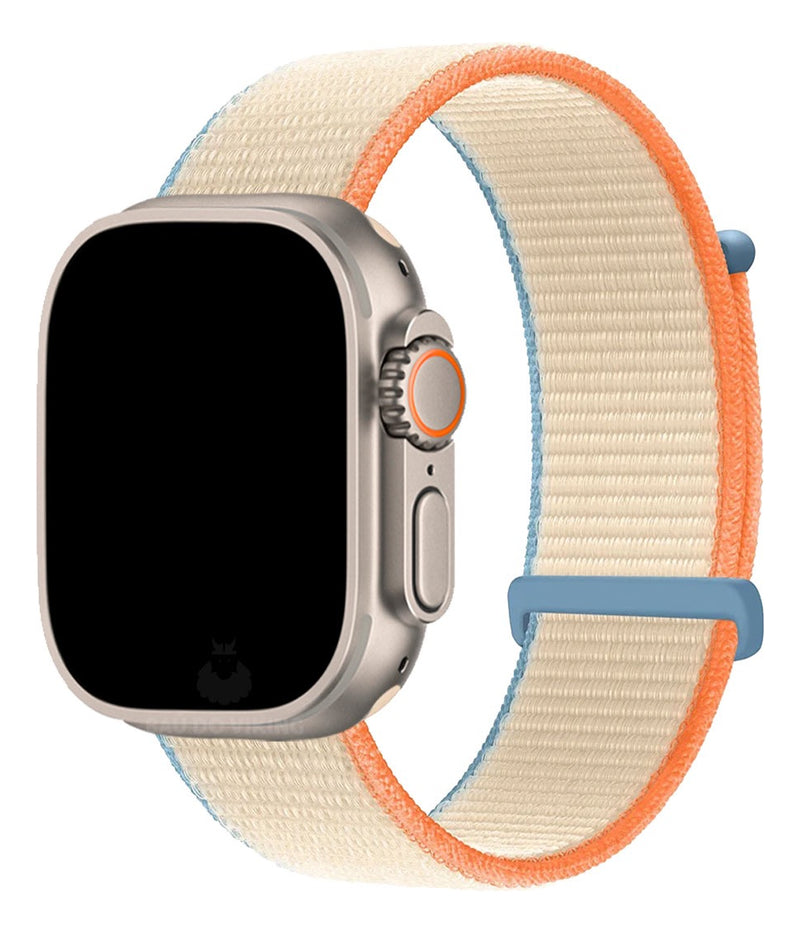 Baú do Viking pulseira Nylon Loop rosa areia compatível com Apple Watch 38/40/41/42mm