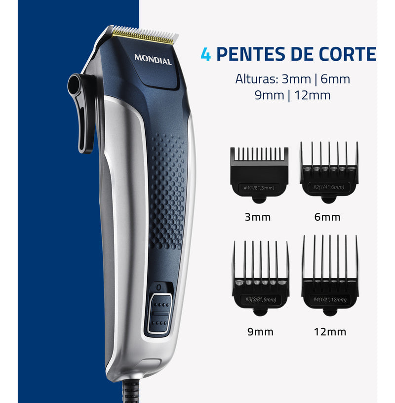 Maleta com Cortador De Cabelos, Mondial, 10W - CR-09M