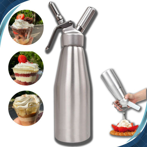 Garrafa Chantilly Sifão Inox Profissional Standart 1l Fpro